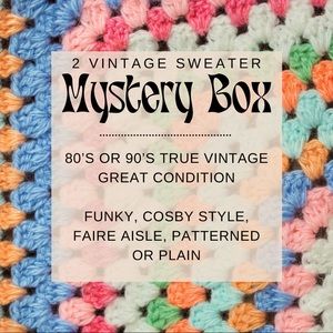 TWO vintage sweater Mystery Box 80’s/90’s EUC